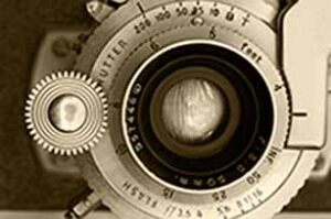 Vintage camera lens from the past